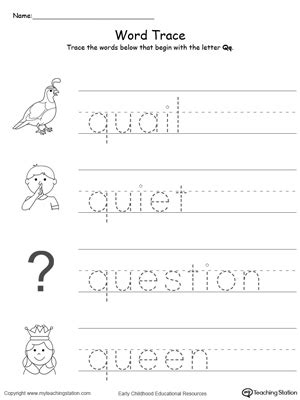 Browse english words that start with q and view definitions. Trace Words That Begin With Letter Sound: Q ...
