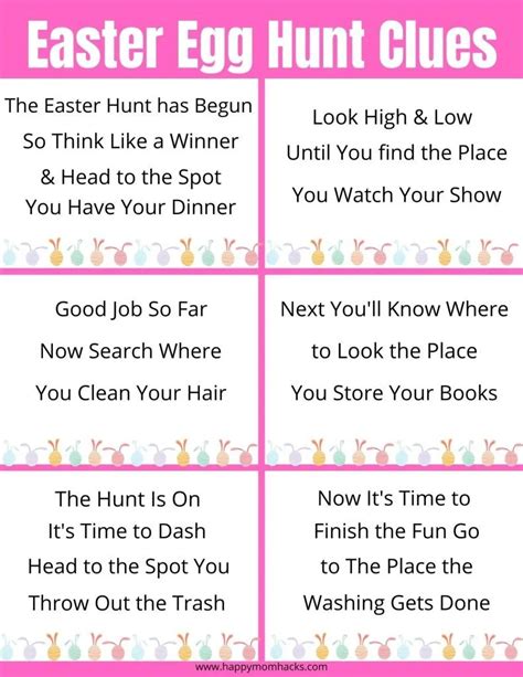 Best Treasure Hunt Clues And Riddles For Kids Scavenger Hunts Happy Mom