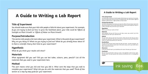 How To Write A Scientific Investigation Report Twinkl