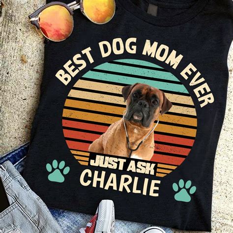 Custom Photo T For Dog Lovers Personalized Best Dog Mom Ever T