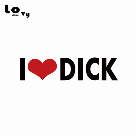 I Love Dick Car Sticker Funny Gay Gag Vinyl Car Decal For Car Body Decoration In Car Stickers