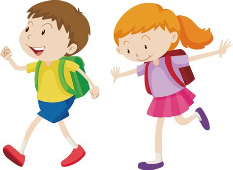 Download Royalty Free Walking Boy Clip Art Cartoon Kids Walking