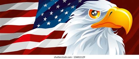 National Symbol Usa Flag Eagle Stock Illustration 136811129