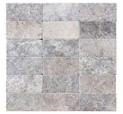 Silver Travertine Tumbled Tiles Icon Tile