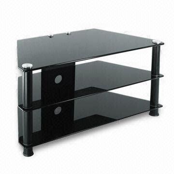 Looking to buy a new 50 inch tv? TV Stand/Table, 3-shelf 8/6/6mm Black Tempered Glass ...