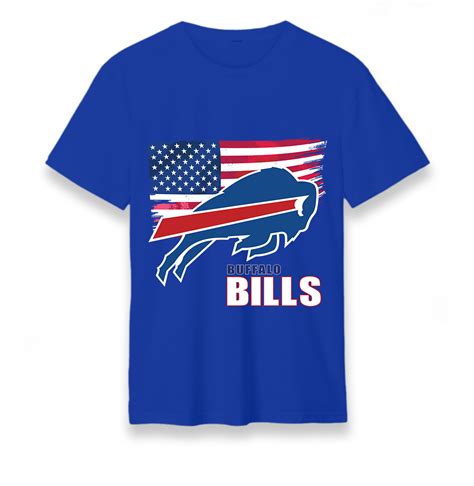 Buffalo Bills T Shirt America Flag Primary Logo Nfl Fan Ts
