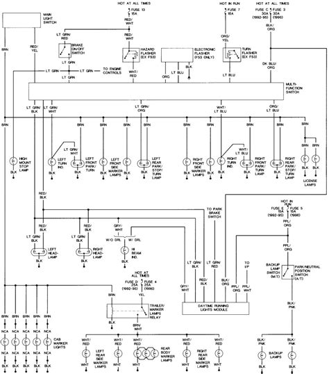 Ford Ranger Headlight Switch Wiring Diagram