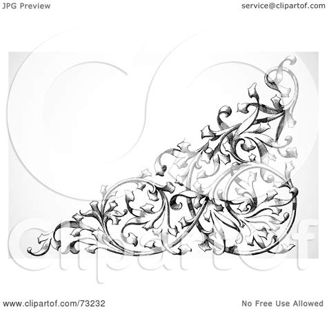 Royalty Free Rf Clipart Illustration Of A Black And White Intricate