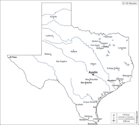 Mapa de satélite de región de texas: Texas Mapa gratuito, mapa mudo gratuito, mapa en blanco ...