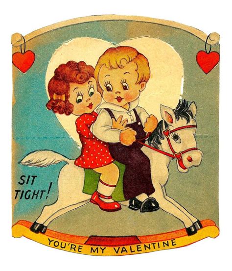 vintage valentine card sit tight you re my valentine circa 1940s vintage valentine cards