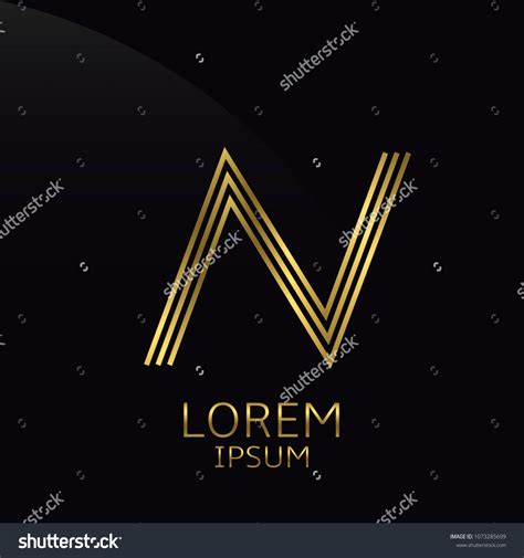 Golden N Letter Logo Template Your Stock Illustration 1073285699