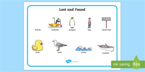 Word Mat To Support Teaching On Lost And Found Stories Story Books Word