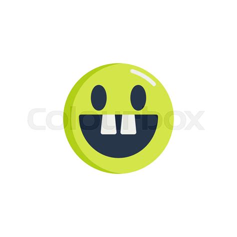 Toothless Face Emoji Flat Icon Stock Vector Colourbox