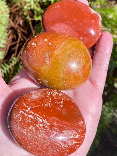 Medium Red Jasper Palm Stones
