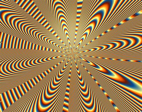 Artistic Psychedelic Digital Art Optical Illusion Pattern K