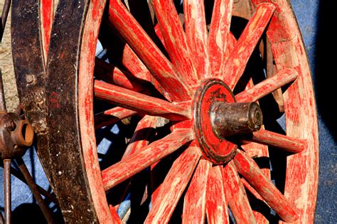 Red Wagon Wheel Stock Photo Download Image Now Istock