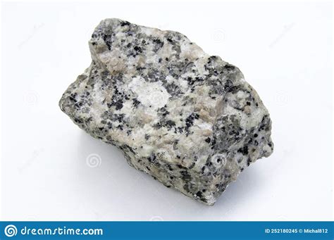Granite Igneous Rock Over White Background Stock Image Image Of