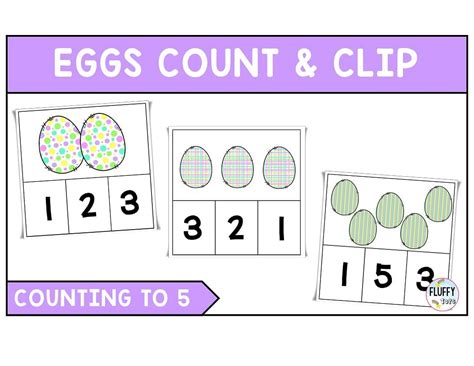 Easter Egg Printable Count And Clip Card For Preschoolers Fluffytots