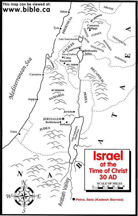 Bible Maps Palestine At The Time Of Jesus 33 Ad Bible Mapping Bible