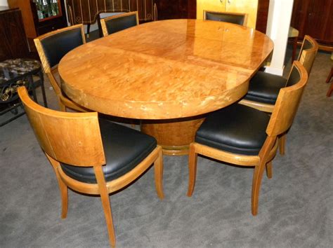 Art Deco Round Mid Century Dining Table And Chairs Dining Room Art