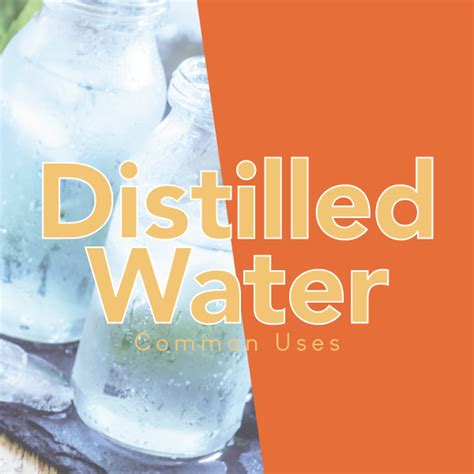 Distilled Water Uses Apc Pure