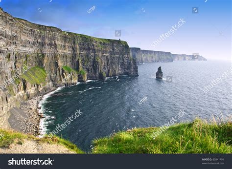 Famous Irish Cliffs Of Moher Landscape West Coast Ireland Stock Photo