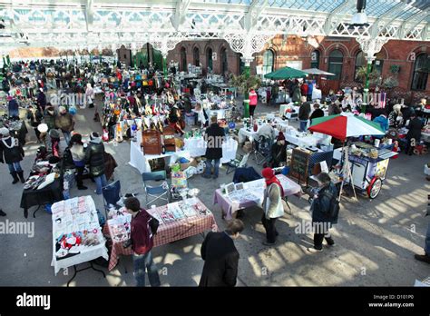 People Shopping Within Tynemouth Station Flea Market North East England