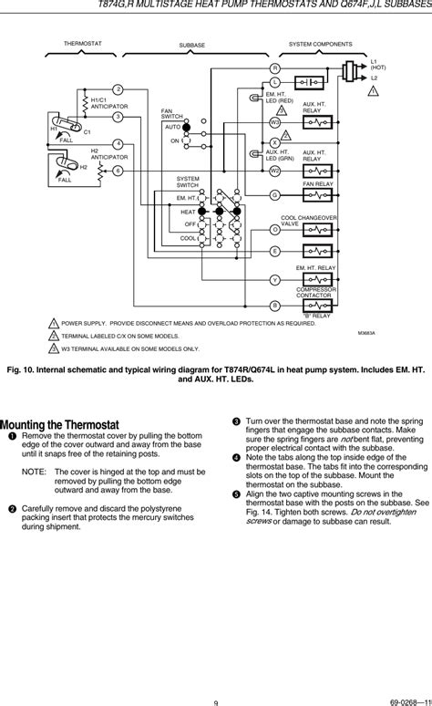 Honeywell T874g Users Manual 69 0268 T874gr Multistage Heat Pump