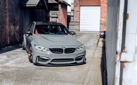 Download Wallpapers 4k Bmw M4 F82 Front View Exterior Gray Coupe