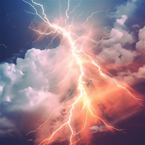 Premium Photo Abstract Background With Lightning Bolts In The Stormy