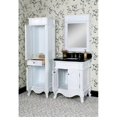 Designed in a shabby chic convention, you can feel the vintage vibe in modern finishing. InFurniture WB 30" Single Bathroom Vanity Set with Linen ...