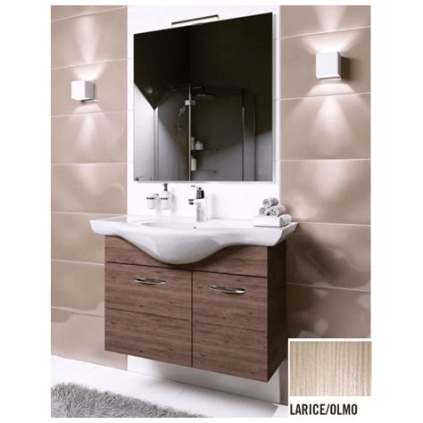 Personalizza la tua soluzione tra mobili bagno moderni componibili con lavabo singolo o doppio, in legno, bianchi o colorati. Mobile bagno sospeso Anice da 80 cm con lavabo, specchio e ...