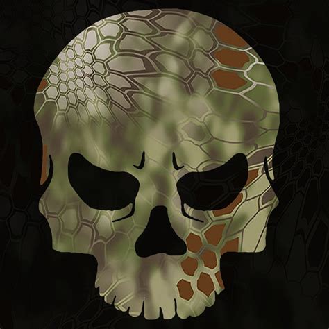 Camouflage Skull Decal Vinyl Sticker Etsy