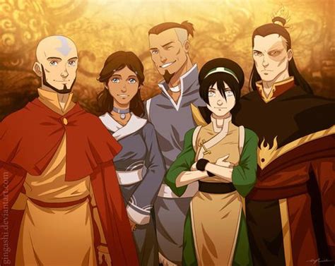 Aang Korra Sokka Toph And Zuko As Adults Avatar The Last Airbender Avatar Airbender