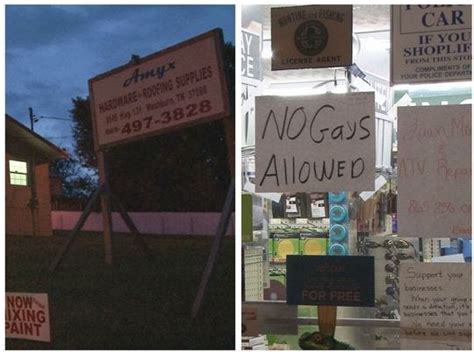 East Tennessee Hardware Store Puts Up No Gays Allowed Sign