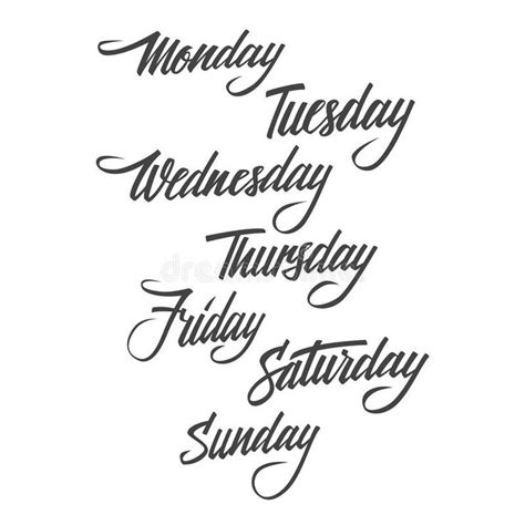 Image Result For Days Of The Week Hand Lettering Lettering Planner