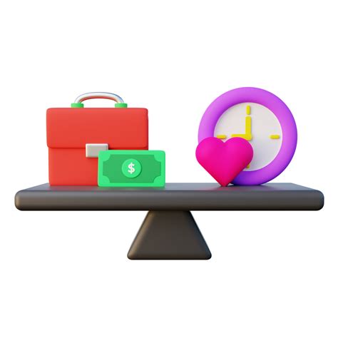 3d Illustration of Work Life Balance 21629720 PNG