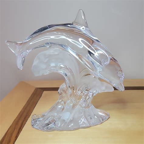 Lenox Accents Vintage Lenox Fine Crystal Jumping Dolphin With