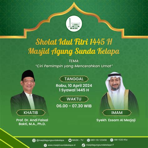 Khutbah Idul Fitri 1445 H – Masjid Agung Sunda Kelapa