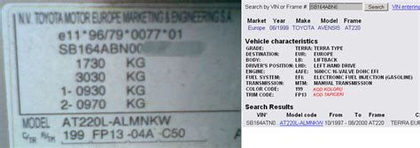 Gdzie Jest Nr Vin Toyota Yaris Classic Car Vin Number Decoder Sky Vin