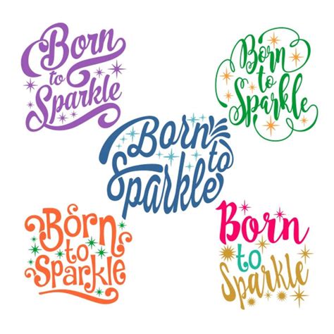 Born To Sparkle Cuttable Design Png Dxf Svg And Eps File For Etsy