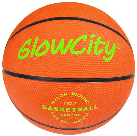 Glowcity Portable Glow In The Dark Led Basketball And Hoop Lighting Kit Blue