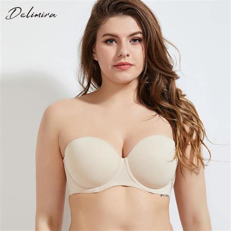 Delimira Womens Seamless Contour Underwire Full Figure Padded Multiway