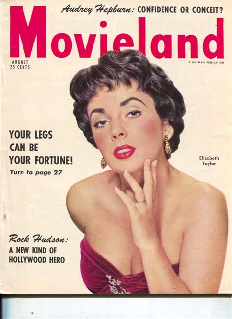 Movieland Elizabeth Taylor Grace Kelly Jeff Chandler Marilyn Monroe Aug Magazine