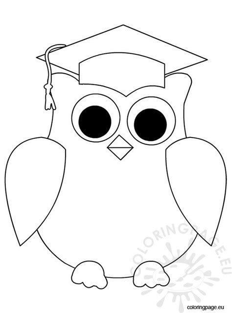 For boys and girls, kids and adults, teenagers and toddlers, preschoolers and older kids at school. Owl Graduation - Coloring Page