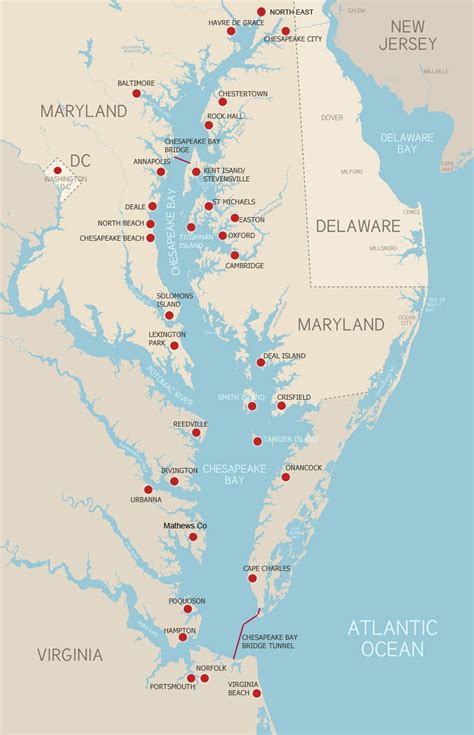 Map Of Virginia Coastal Towns Map Of United States