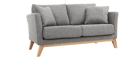 Der skandinavische wohntrend ist einfach, funktional, ruhig und heimelig. Sofa skandinavisch 2 Plätze Hellgrau helle Holzbeine OSLO ...