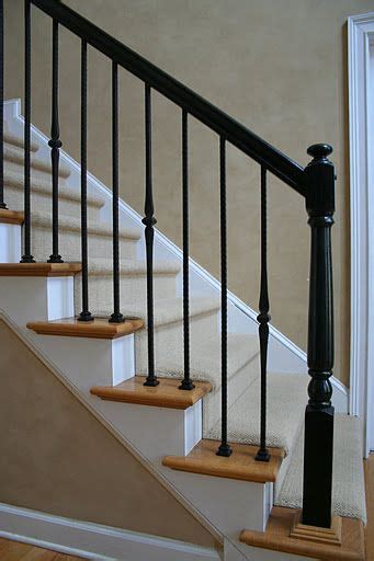 Black Handrail Iron Stair Railing Wrought Iron Stair Railing