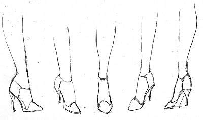 The Legs And Ankles Of Three Women In High Heeled Shoes From Front To Back