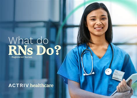What Do Registered Nurses Do Actriv Healthcare